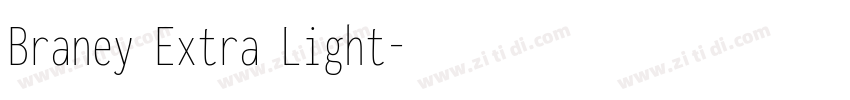 Braney Extra Light字体转换